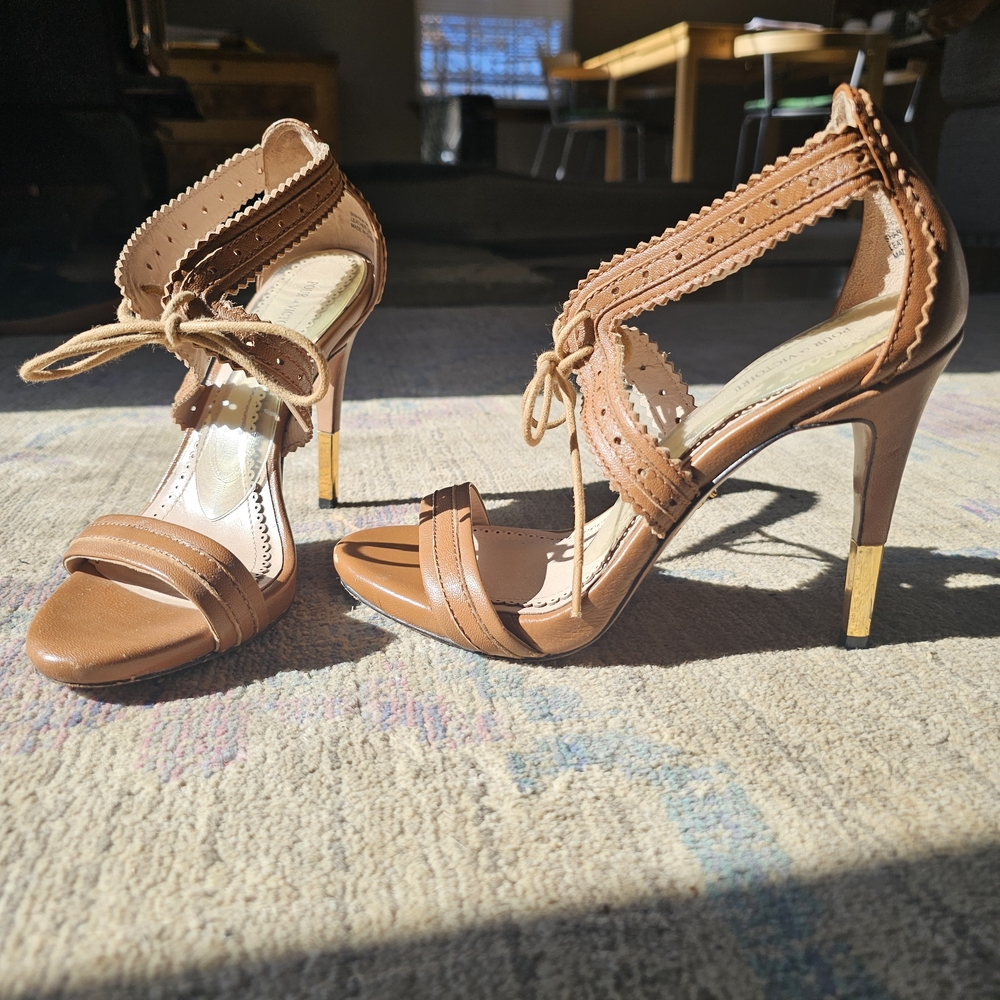 Elegant Brown High Heel Sandals